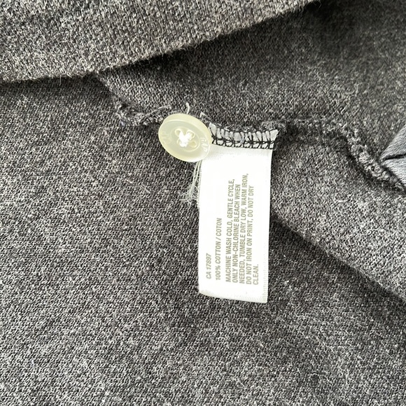 GAP Men's Dark Grey Polo Short Sleeved Button Collar T-Shirt - Picture 6 of 10